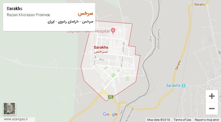 دهستان سرخس بر روی نقشه
