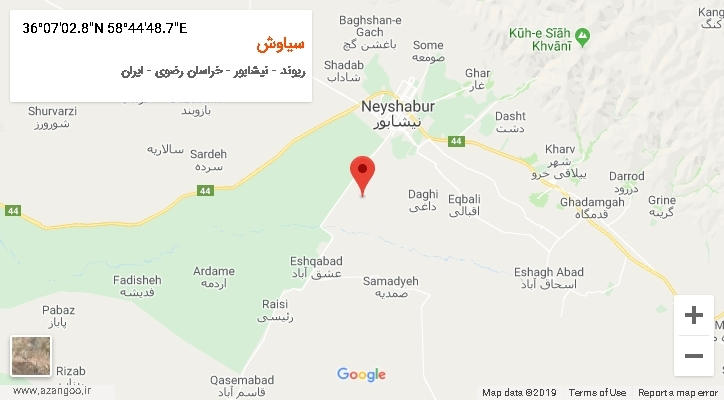 روستای سیاوش بر روی نقشه