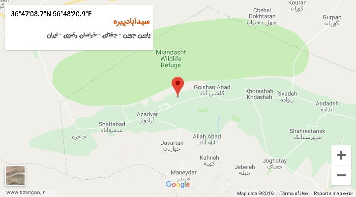 روستای سیدآبادپیره بر روی نقشه