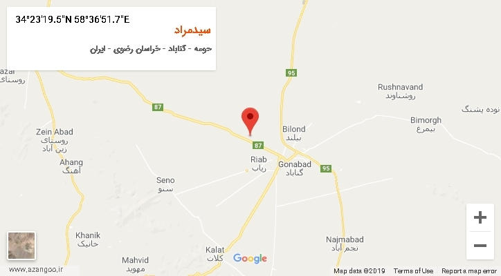 روستای سیدمراد بر روی نقشه