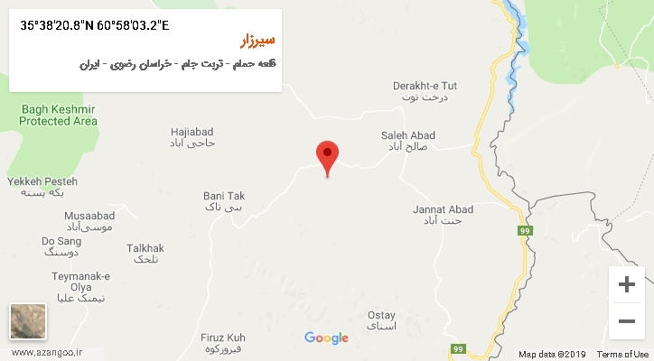 روستای سیرزار بر روی نقشه