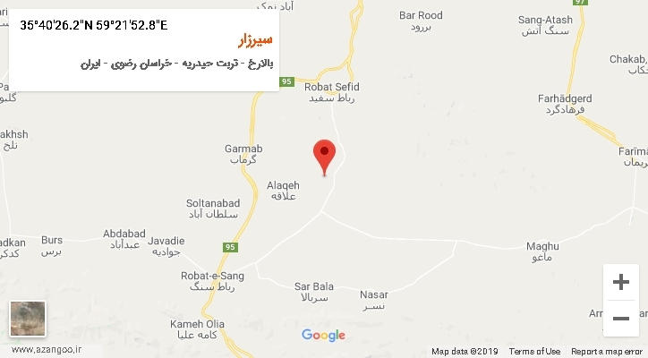 روستای سیرزار بر روی نقشه