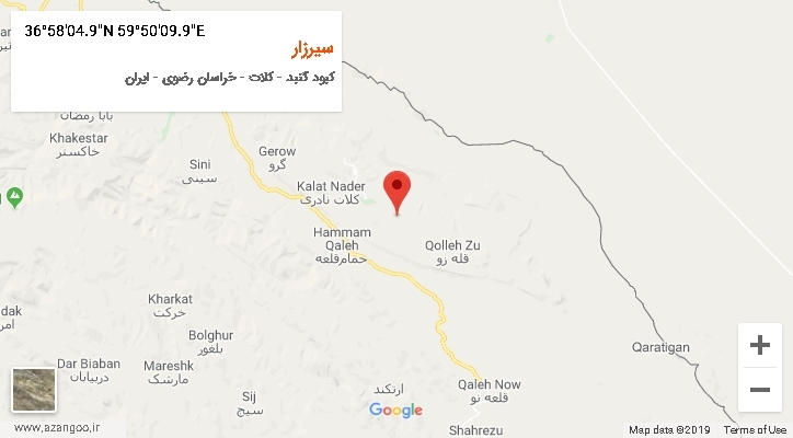 روستای سیرزار بر روی نقشه