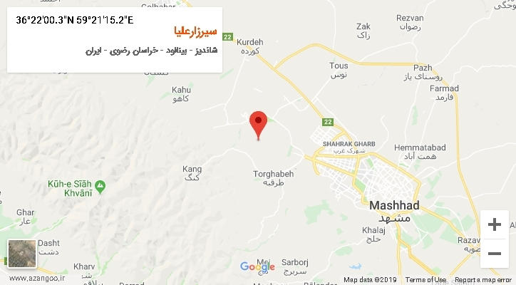روستای سیرزارعلیا بر روی نقشه
