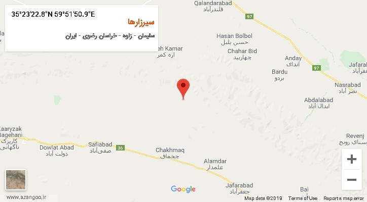روستای سیرزارها بر روی نقشه