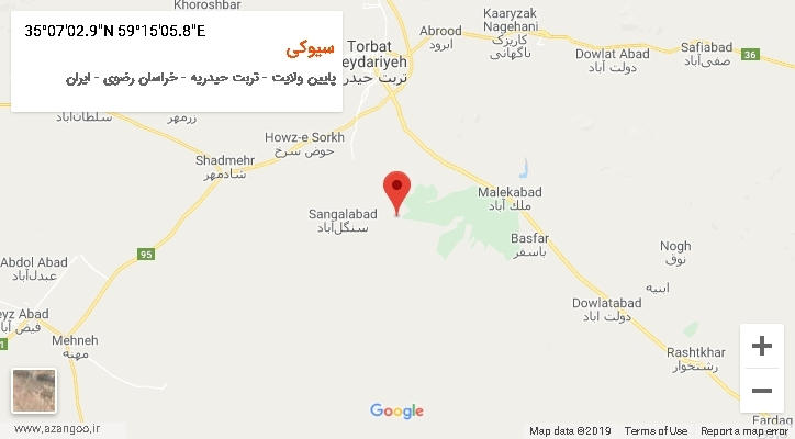 روستای سیوکی بر روی نقشه
