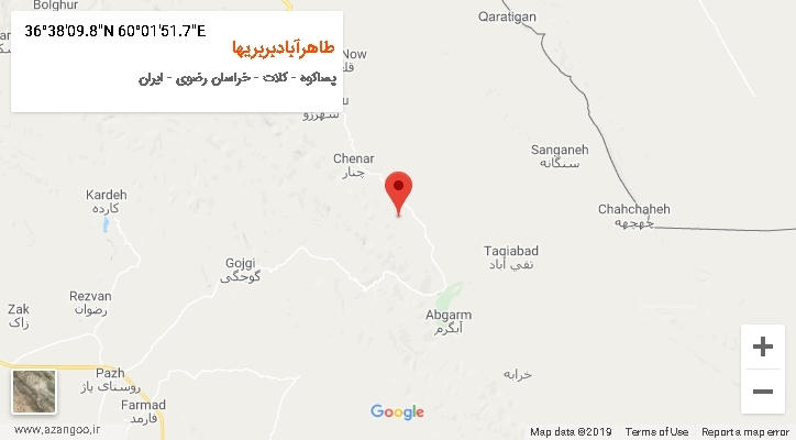 روستای طاهرآبادبربریها بر روی نقشه