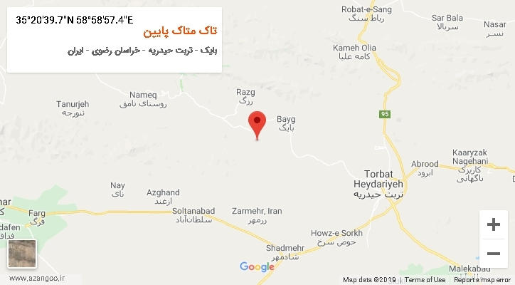 روستای تاک متاک پایین بر روی نقشه