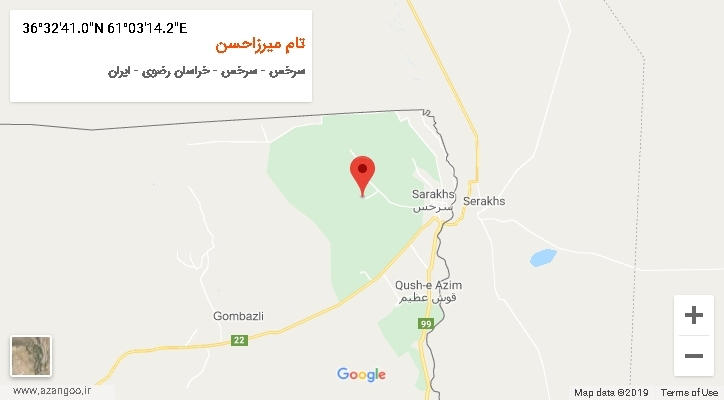 روستای تام میرزاحسن بر روی نقشه