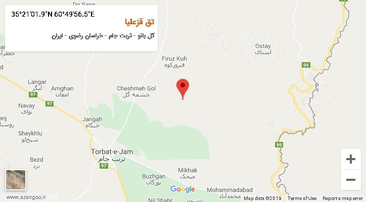 روستای تق قزعلیا بر روی نقشه