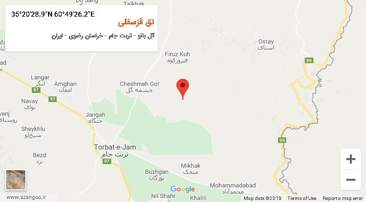 روستای تق قزسفلی بر روی نقشه