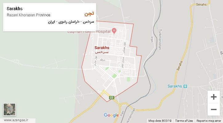 دهستان تجن بر روی نقشه