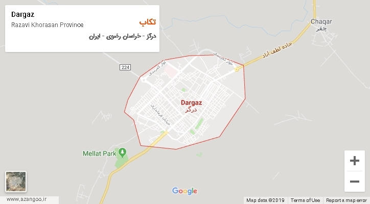 دهستان تکاب بر روی نقشه
