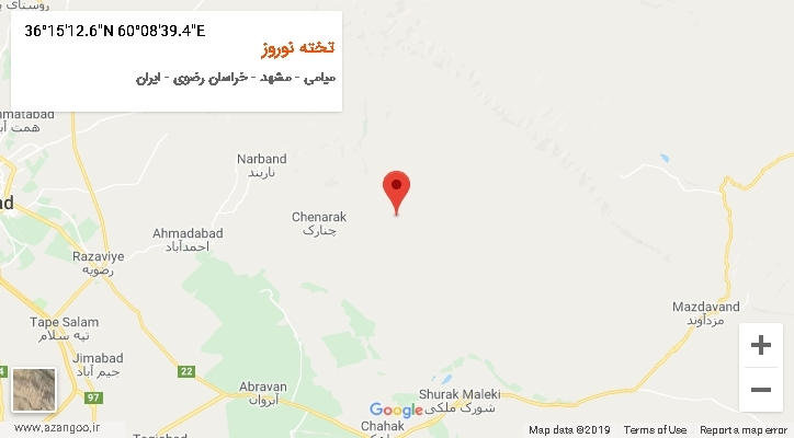 روستای تخته نوروز بر روی نقشه