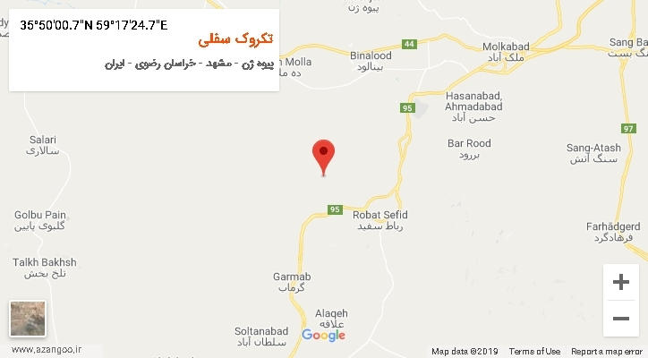 روستای تکروک سفلی بر روی نقشه