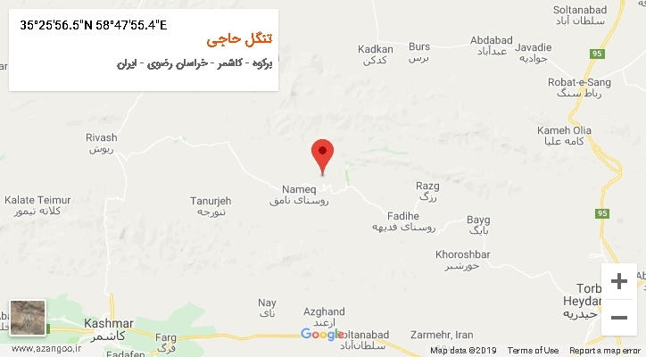 روستای تنگل حاجی بر روی نقشه
