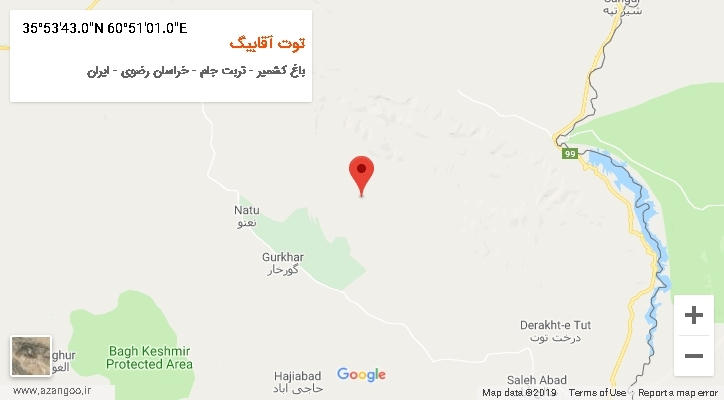 روستای توت آقابیگ بر روی نقشه