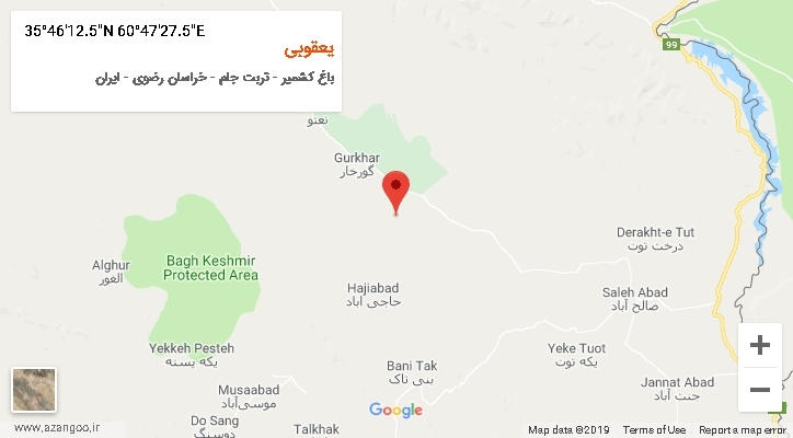 روستای یعقوبی بر روی نقشه
