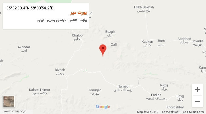 روستای یورت میر بر روی نقشه