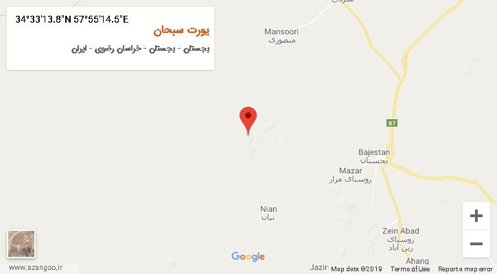 روستای یورت سبحان بر روی نقشه