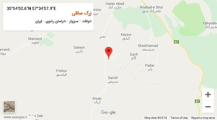 روستای زرک سفلی بر روی نقشه