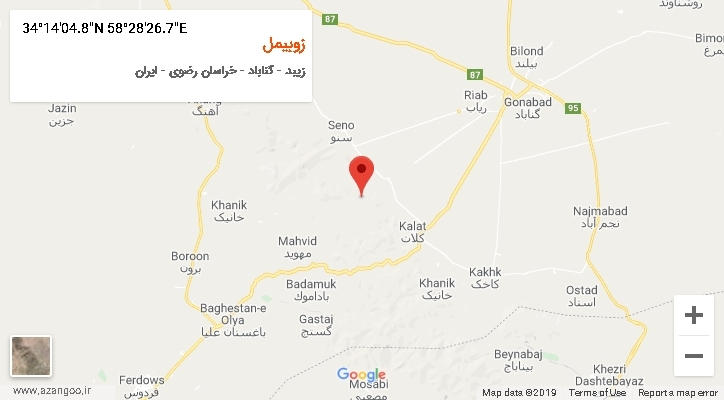 روستای زوبیمل بر روی نقشه