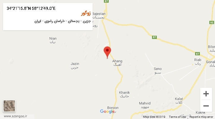روستای زوگور بر روی نقشه