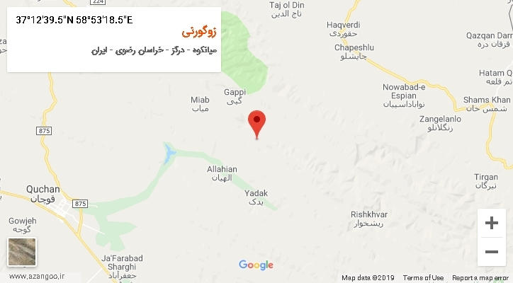 روستای زوگورنی بر روی نقشه
