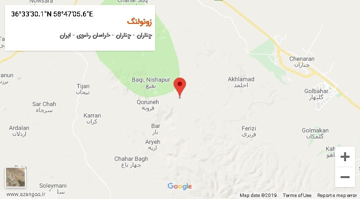 روستای زونولنگ بر روی نقشه