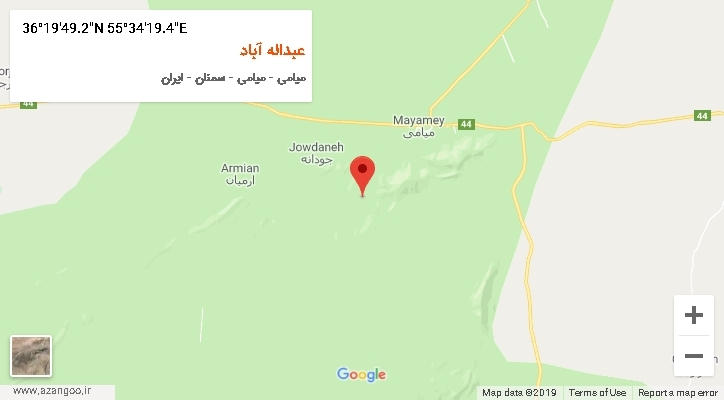 روستای عبداله آباد بر روی نقشه