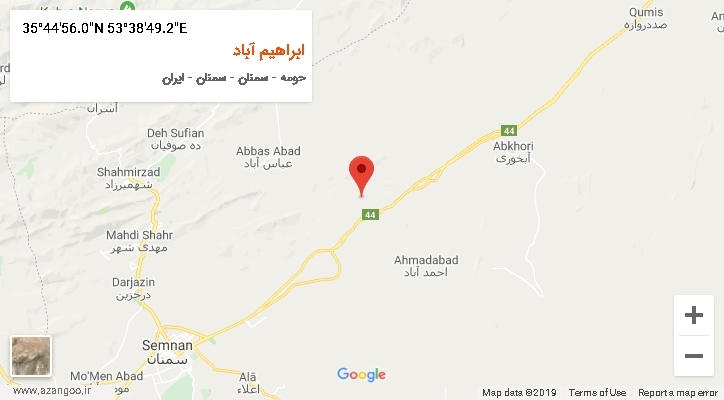 روستای ابراهیم آباد بر روی نقشه