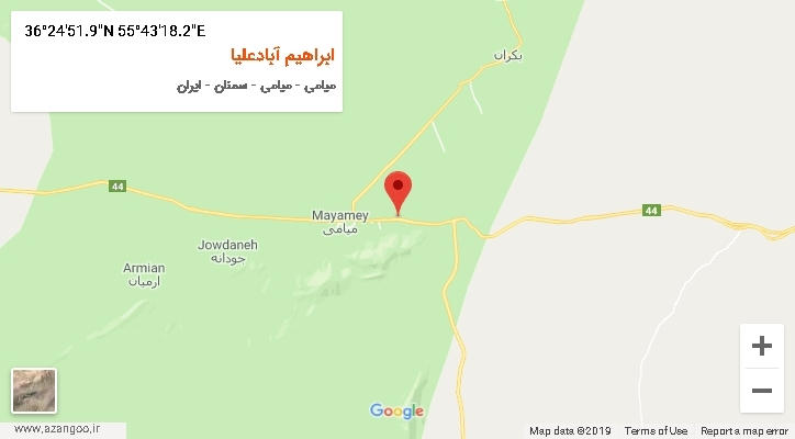روستای ابراهیم آبادعلیا بر روی نقشه