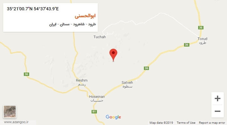 روستای ابوالحسنی بر روی نقشه