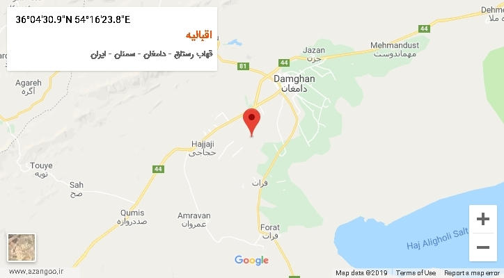 روستای اقبالیه بر روی نقشه