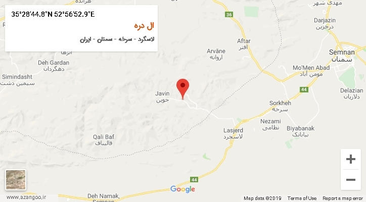 روستای ال دره بر روی نقشه