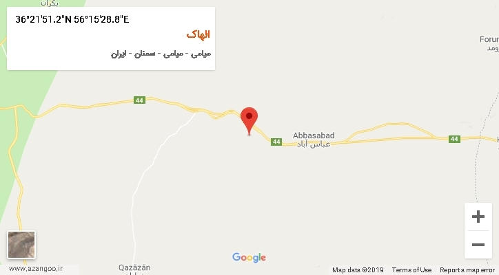 روستای الهاک بر روی نقشه