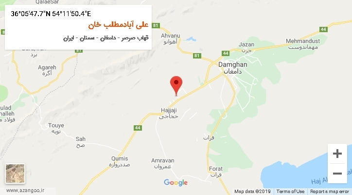 روستای علی آبادمطلب خان بر روی نقشه