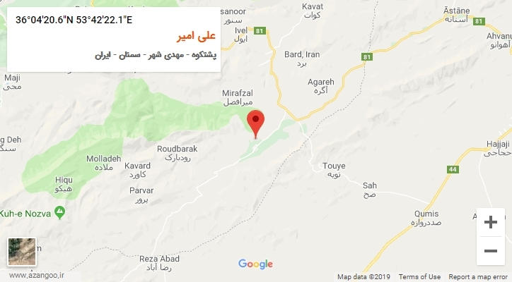 روستای علی امیر بر روی نقشه