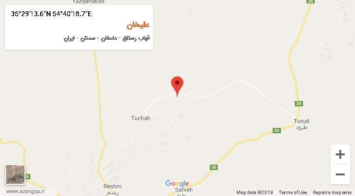 روستای علیخان بر روی نقشه