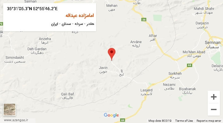 روستای امامزاده عبداله بر روی نقشه