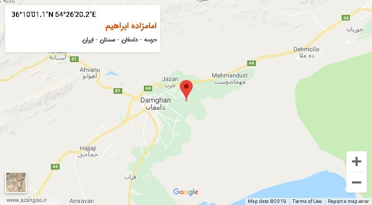 روستای امامزاده ابراهیم بر روی نقشه