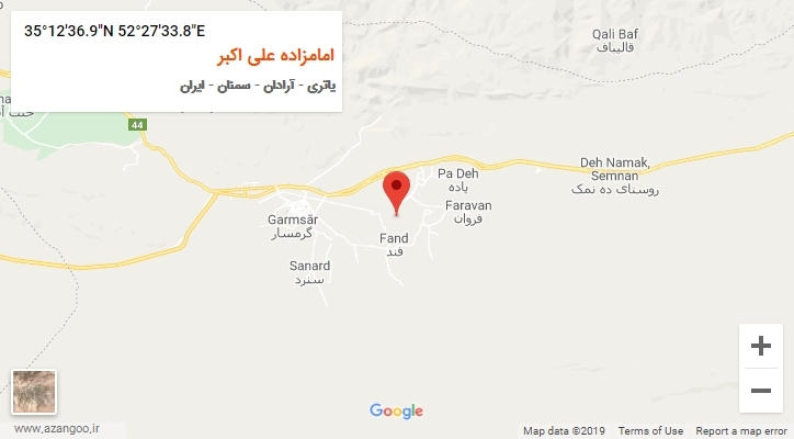 روستای امامزاده علی اکبر بر روی نقشه