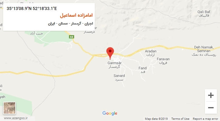 روستای امامزاده اسماعیل بر روی نقشه