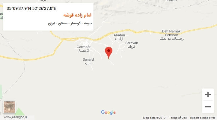روستای امام زاده قوشه بر روی نقشه