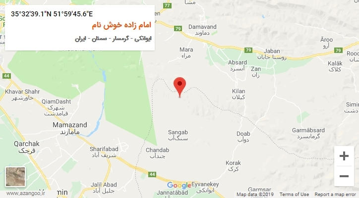 روستای امام زاده خوش نام بر روی نقشه
