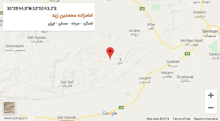 روستای امامزاده محمدبن زید بر روی نقشه