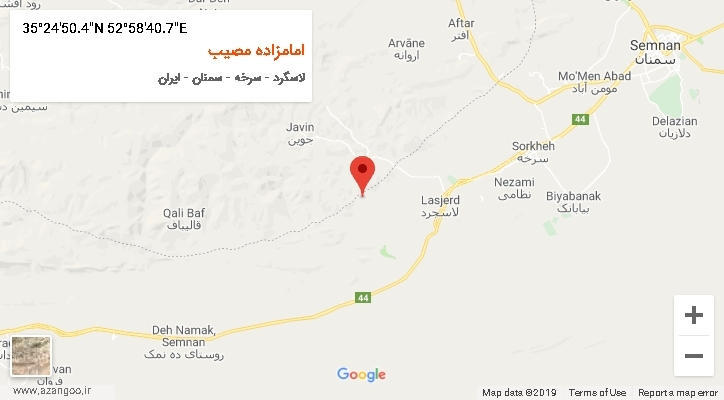 روستای امامزاده مصیب بر روی نقشه