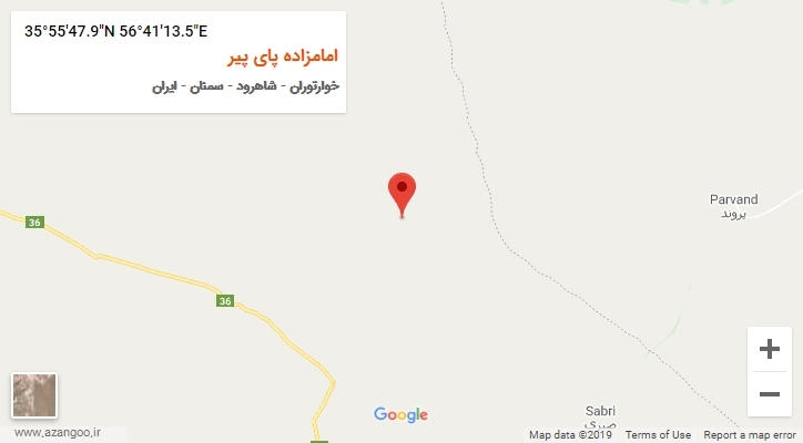 روستای امامزاده پای پیر بر روی نقشه