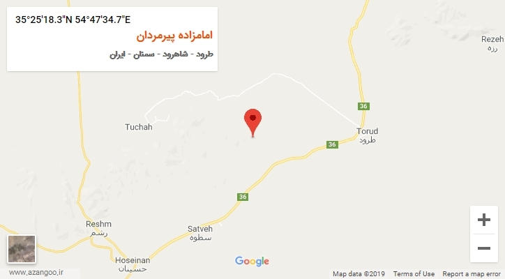 روستای امامزاده پیرمردان بر روی نقشه