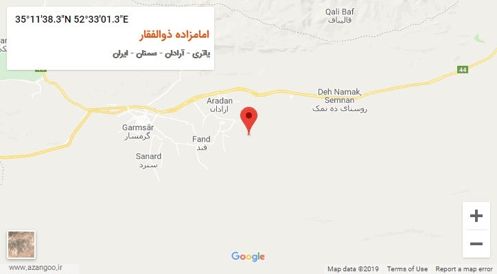 روستای امامزاده ذوالفقار بر روی نقشه